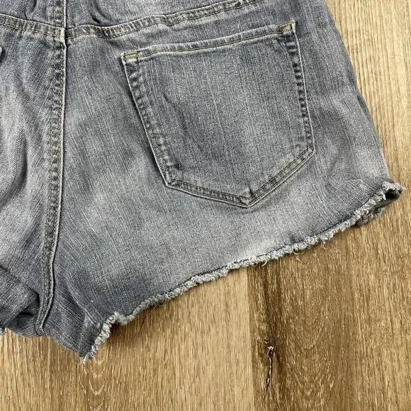 Mudd High Rise Raw Hem Daisy Duke Jean Shorts Women’s 13 Distressed Vintage Cut - Picture 11 of 16